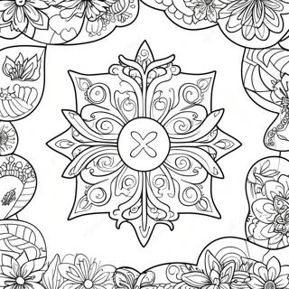 Black Clover Logo Coloring Page | Black Clover coloring page