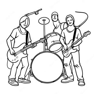 Rock Band Coloring Page | Rock Band coloring page