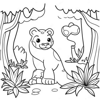 Adventure Jungle Coloring Page | Adventure coloring page