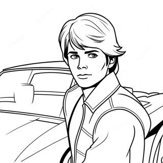 Johnny Cade in Action Coloring Page | The Outsiders coloring page