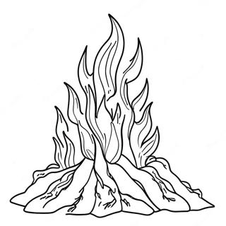 Elemental Fire Coloring Page