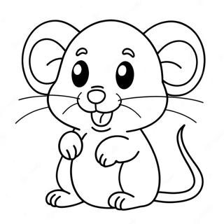 Cute Mouse Coloring Page | Mouse coloring page