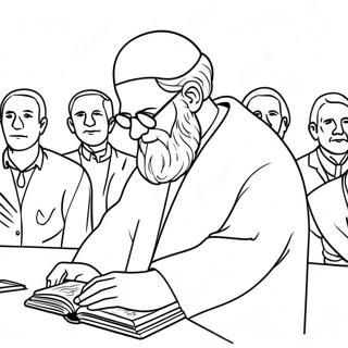 Yom Kippur Prayer Service Coloring Page | Yom Kippur coloring page
