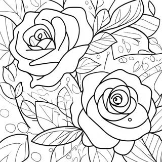 Beautiful Blooming Roses Coloring Page | Roses coloring page
