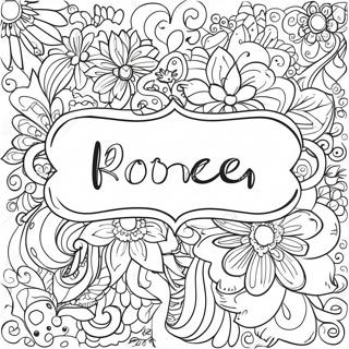 Personalized Colorful Name Coloring Page | Custom Name coloring page