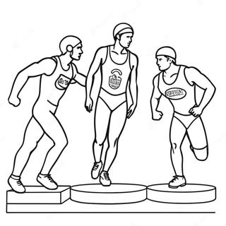 Olympic Athletes in Action Coloring Page | Olympics coloring page