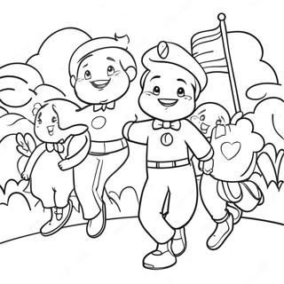 Cheerful Homecoming Celebration Coloring Page | Homecoming coloring page