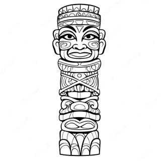 Totem Pole Coloring Page | Totem Pole coloring page
