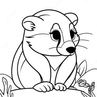 Hufflepuff Badger Coloring Page | Harry Potter Hufflepuff coloring page