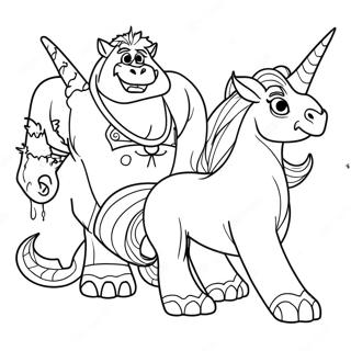Onward Magical Creatures Coloring Page | Onward coloring page