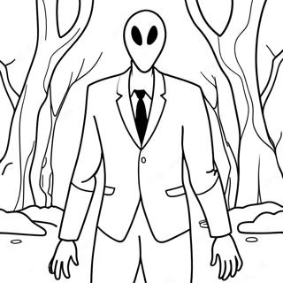 Slenderman Coloring Page | Slenderman coloring page