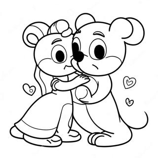 Söta Disney Valentiner Målarbilder