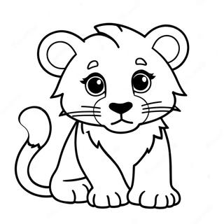 Baby Lion Coloring Page | Baby Lion coloring page