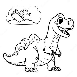 Scary Dinosaur Coloring Page | Scary Dinosaur coloring page