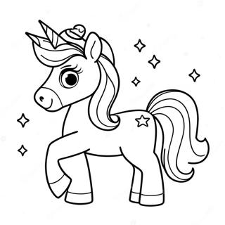 Unicorn Ulang Tahun Halaman Mewarnai