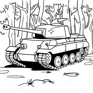 WW2 Tank Coloring Page | WW2 Tank coloring page