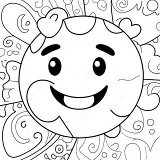 Happy Smiling Face Coloring Page | Face coloring page
