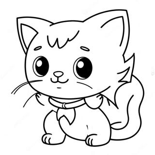 Adventurous Super Kitty Coloring Page | Super Kitty coloring page