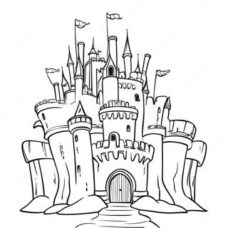 Giant's Castle Coloring Page | Jack and the Beanstalk coloring page