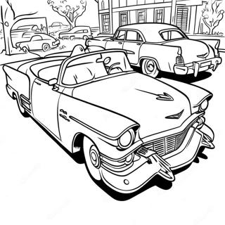 Classic Cadillac Convertible Coloring Page | Cadillac coloring page