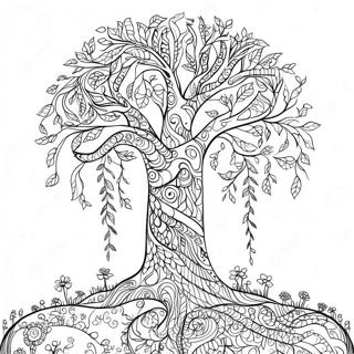 Page à colorier Arbre de Vie | Page de coloriage Arbre de Vie