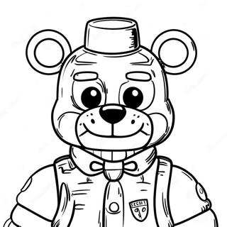 FNAF Security Breach Logo Coloring Page | FNAF Security Breach coloring page