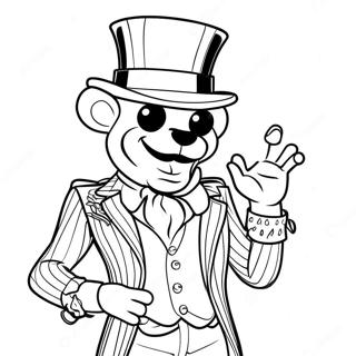 Glamorous Glamrock Freddy Coloring Page | FNAF Security Breach coloring page