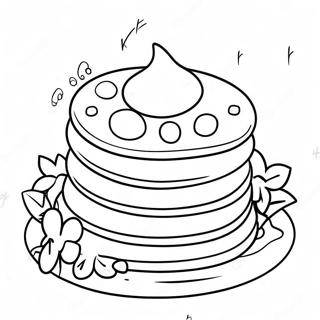 Cute IHOP Pancakes Coloring Page | IHOP coloring page