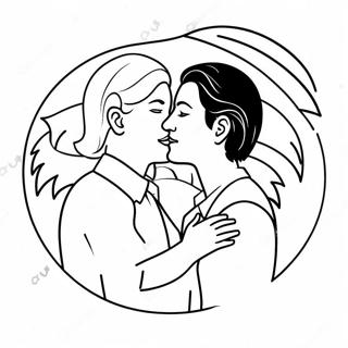 Lesbian Pride Coloring Page | Lesbian coloring page