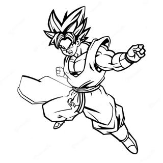 Goku Super Saiyan Blue flygande målarbild | Goku Super Saiyan Blå målarbild