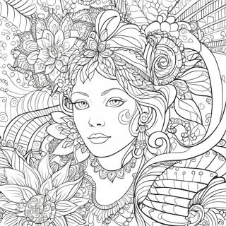 Intricate Line Art Coloring Page | Line Art coloring page