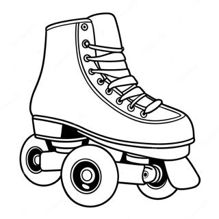 Colorful Roller Skates Coloring Page | Roller Skate coloring page