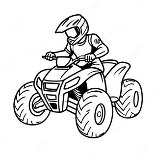 Cool ATV Racing Coloring Page | ATV coloring page