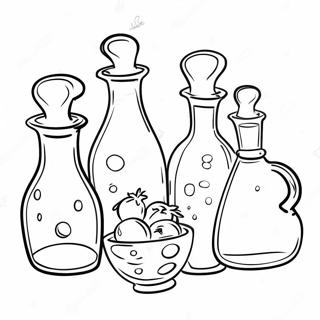 Colorful Potions Coloring Page | Potions coloring page