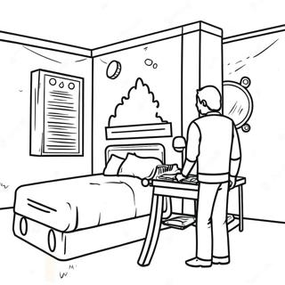 Earthquake Safety Awareness Coloring Page | Earthquake coloring page