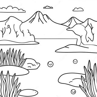 Lake App Coloring Page | Lake App coloring page