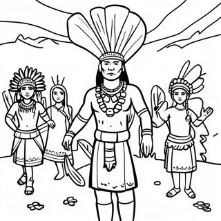 Indigenous Peoples Day Celebration Coloring Page | Indigenous Peoples Day coloring page