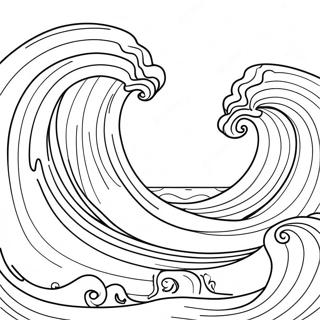 Waves Coloring Page | Waves coloring page