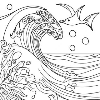 Waves Coloring Pages