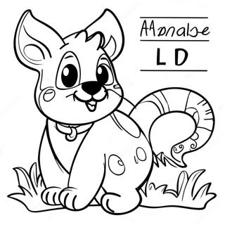 Animal Alphabet Coloring Page | Animal Alphabet coloring page
