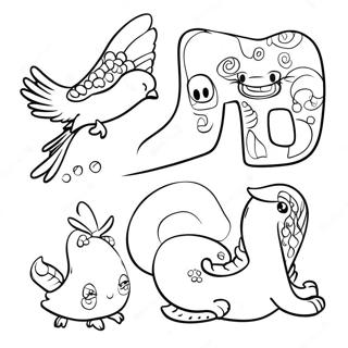 Alfabeto Animal Páginas para Colorir