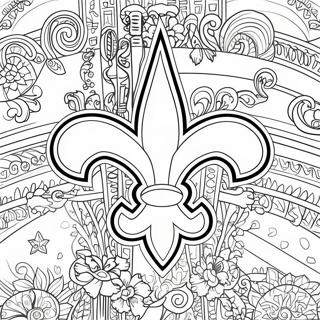 New Orleans Saints logotyp färgläggningssida | New Orleans Saints målarbild