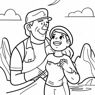 Papà E Figlia Pagine da Colorare