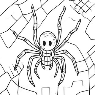 Creepy Minecraft Spider Coloring Page | Minecraft Spider coloring page