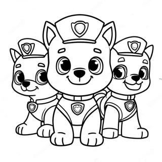 Charming Paw Patrol Characters Coloring Page | Paw Patrol Easter coloring page