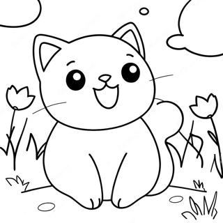 Cute Catnap Poppy Playtime Coloring Page | Catnap Poppy Playtime coloring page