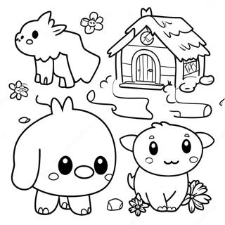 Cute Stardew Valley Animals Coloring Page | Stardew Valley coloring page