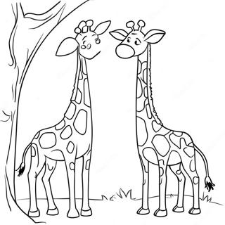 Realistic Giraffe Coloring Page | Realistic Giraffe coloring page