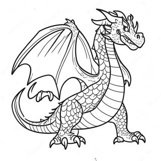 Cool Fire Dragon Coloring Page | Cool Fire Dragon coloring page