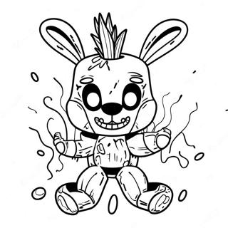 Creepy Springtrap FNAF Coloring Page | Springtrap FNAF coloring page